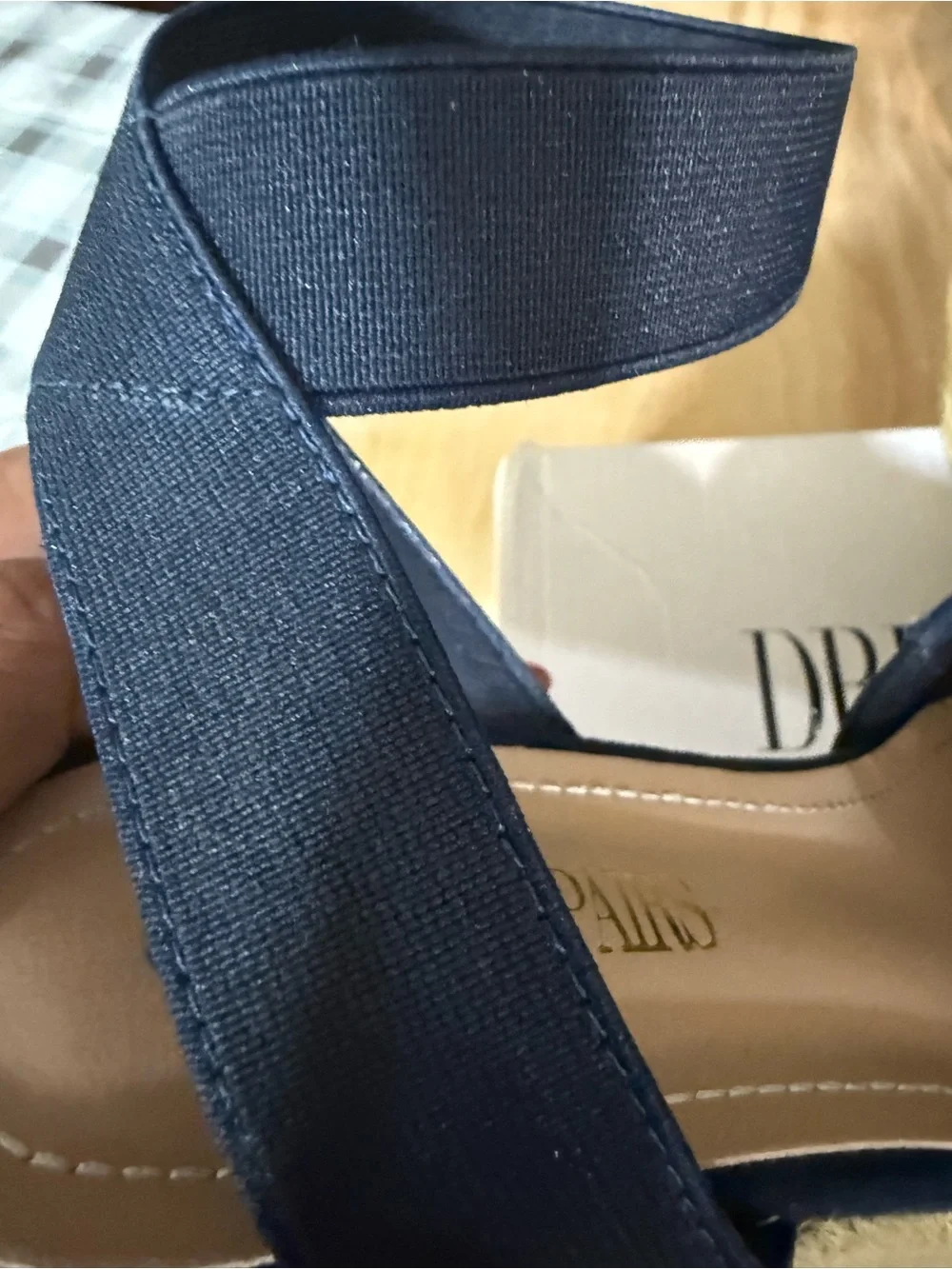 Dream Pairs Navy Espadrille Wedge Sandals with Ankle Strap